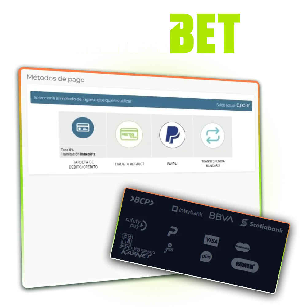 Métodos de depósito y retiro disponibles en Retabet para usuarios en Perú con instrucciones claras.