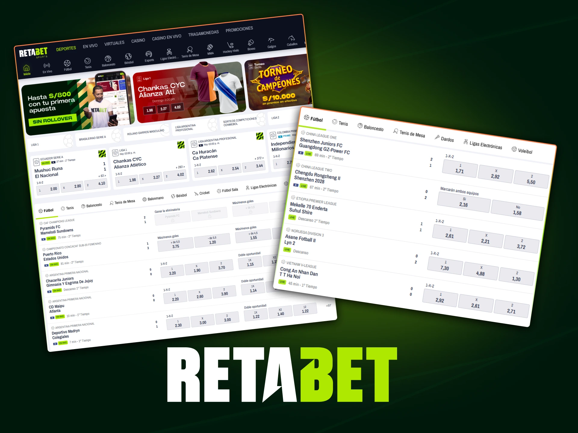 Función de cobro inmediato en apuestas en directo del casino oficial Retabet para mayor control.