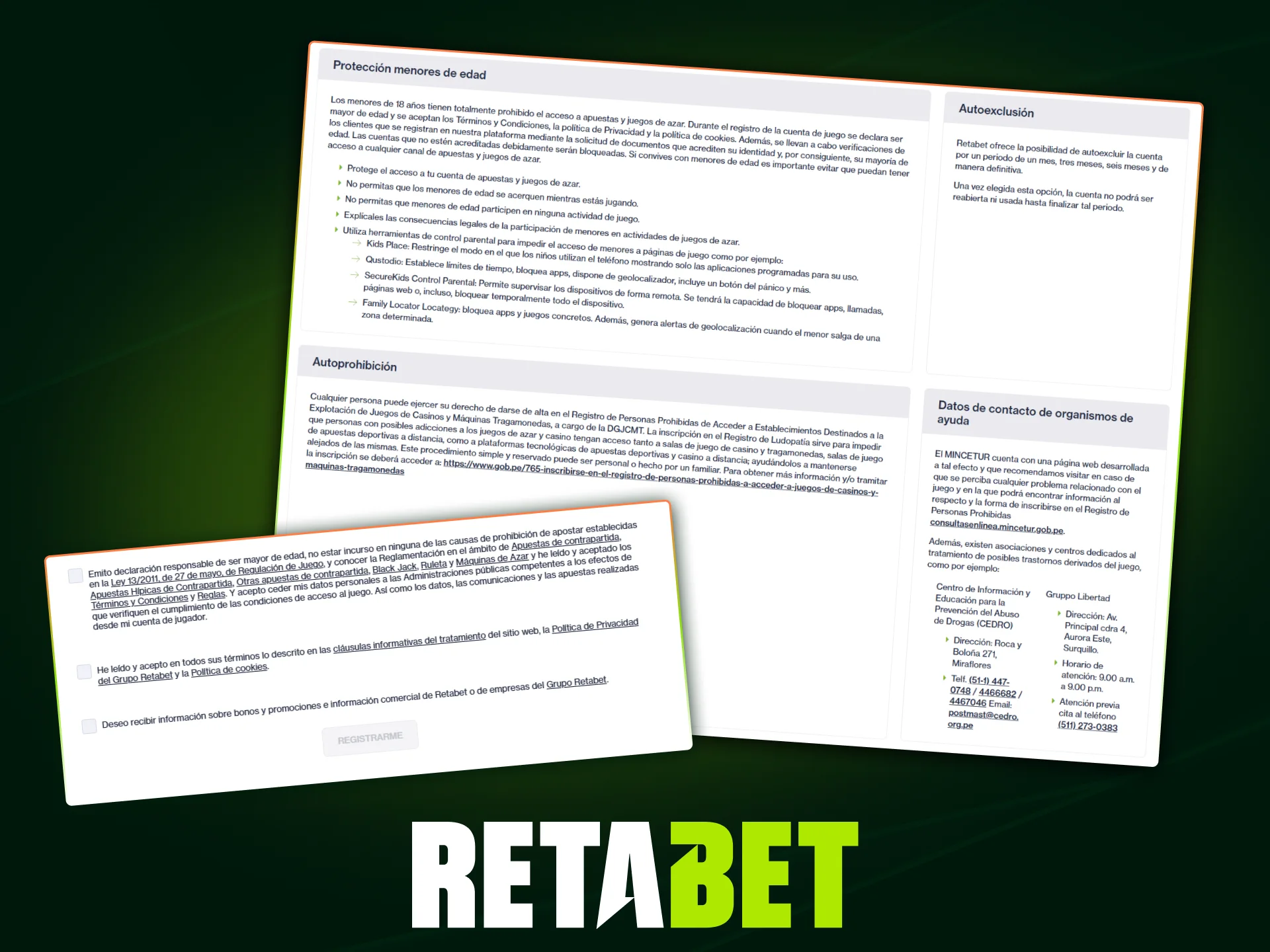 Requisitos clave para registrarse en Retabet y comenzar a jugar de forma legal desde Perú.