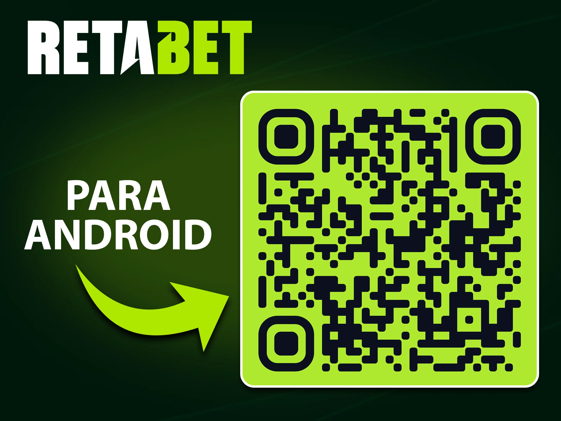 Código QR para descargar la aplicación de Retabet en Android.