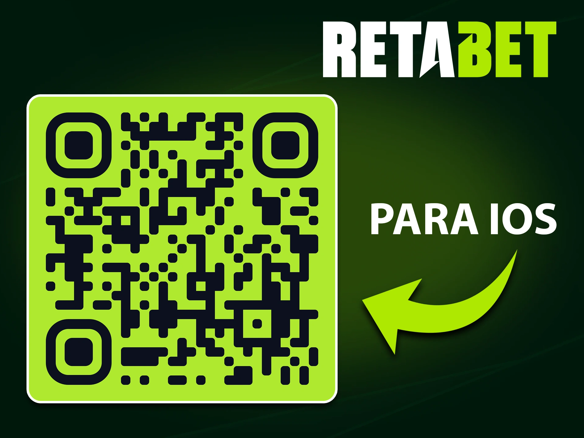 Escanea el código QR para descargar la aplicación Retabet en iOS.